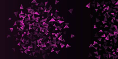 Triangle background. Abstract composition of triangular crystals. Futuristic geometric background.  3D vector illustration . Mangent  three-dimensional  triangular crystals in space.のイラスト素材