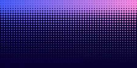 Neon halftone abstract background. Luminous Gradient  futuristic pattern, vector music cover design, concept of invitation to the disco club.のイラスト素材