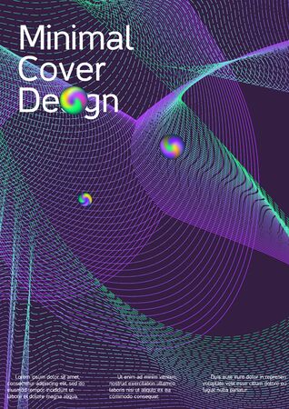 Minimum coverage of a vector. Cover design. Sound flyer for creating a fashionable abstract cover, banner, poster, booklet.のイラスト素材