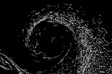 Silver glitter confetti on a black background. Illustration of a drop of shiny particles. Decorative element. Luxury background for your design, cards, invitations, gift, vip.のイラスト素材