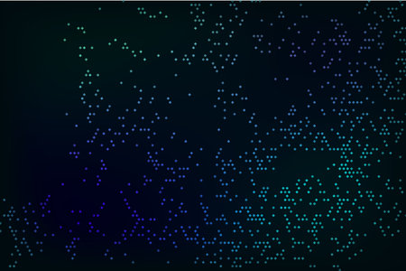 Blue and green neon texture in a beautiful style on a dark background. Fashionable soft color. Vector neon background. Colorful vector illustration. Fashionable modern style.のイラスト素材