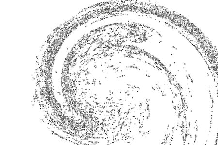 Silver confetti point on a white background. Luxury festive background. Silver grainy abstract texture overflows against a black background. Element of design. Vector illustration, EPS 10.のイラスト素材