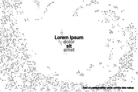 Black grunge halftone vector background in retro style on a white halftone background. Vector pattern abstract geometric art background.のイラスト素材