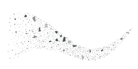 Silver glitter confetti. Light background. White abstract texture. Vector abstract graphic design. New Year Christmas. Silver glitter background. Vector elegant invitation template.のイラスト素材