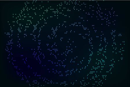 Blue and green neon texture in a beautiful style on a dark background. Fashionable soft color. Vector neon background. Colorful vector illustration. Fashionable modern style.のイラスト素材