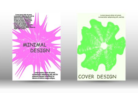 Cover design. Abstract cover with the effect of movement and distortion.のイラスト素材