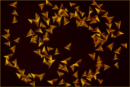 Abstract triangle confetti composition. 3D vector illustration. Futuristic geometric background....