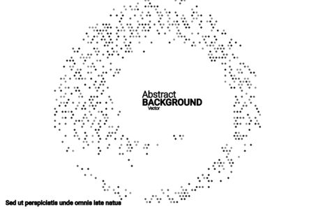 Black grunge halftone vector background in retro style on a white halftone background. Vector pattern abstract geometric art background.のイラスト素材