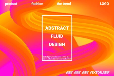 Futuristic Abstract Background. 3d  Abstract liquid fluid color shape. Creative vector concept.  Modern graphic texture. Vector 3d illustration.のイラスト素材