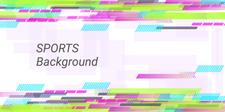Colorful sports abstract vector background in modern style.  Abstract pattern design. Geometric vector template. Cover layout template. Communication poster.のイラスト素材