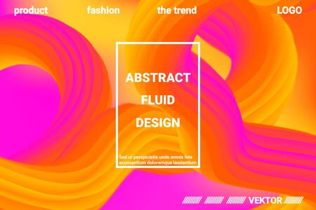 Futuristic Abstract Background. 3d  Abstract liquid fluid color shape. Futuristic concept.  Modern graphic texture. Vector 3d illustration.のイラスト素材