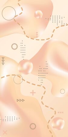 Minimum vector coverage. Abstract vector cover.  Creative fluid background from current shapes to design trendy abstract covers, banners, posters, booklets.のイラスト素材