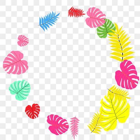 Trendy vector tropical pattern, great design for any purposes. Beautiful spring garden. Tropical backdrop. Summer green garden. Summer tropical leaf. Holiday decoration.のイラスト素材