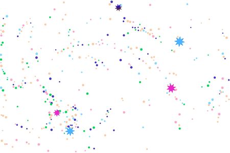 Colored confetti. Illustration of a drop of shiny particles. Decorative element. Luxury background for your design, cards, invitations, gift, vip. のイラスト素材