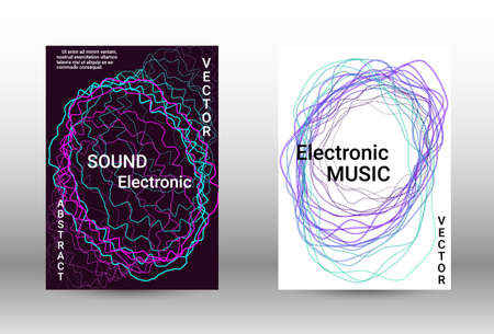 Modern design template.  A set of modern abstract covers. Musical covers your design, great design for any purposes.  Concept business vector.のイラスト素材