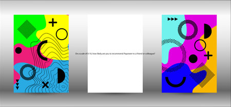 Modern memphis background set covers, great design for any purposes. Trendy abstract vector...