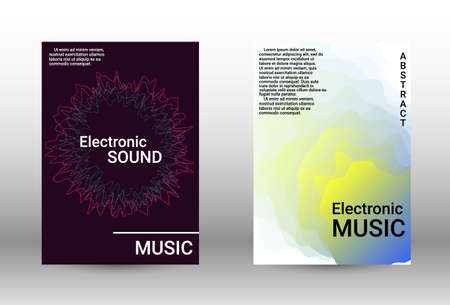 Modern design template.  A set of modern abstract covers. Musical covers your design, great design for any purposes.  Concept business vector.のイラスト素材