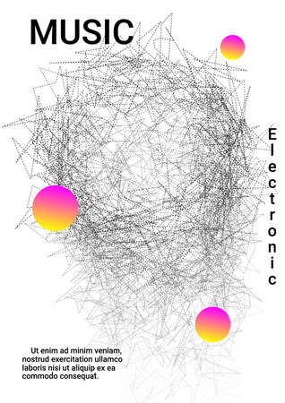 Artistic cover design. Modern design template.  Creative sound background with abstract gradient line.のイラスト素材