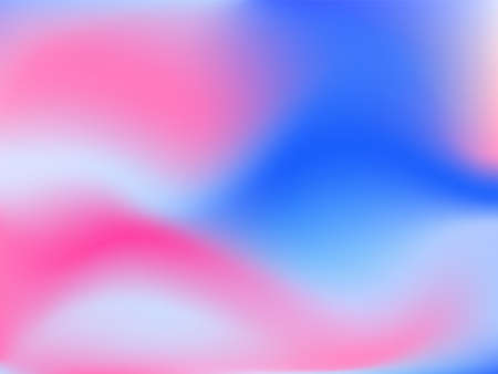 Holographic background. Bright smooth mesh blurred futuristic pattern in pink, blue, green colors. Fashionable ad vector. Intensive gradient of holographic spectrum for printed products, covers.のイラスト素材