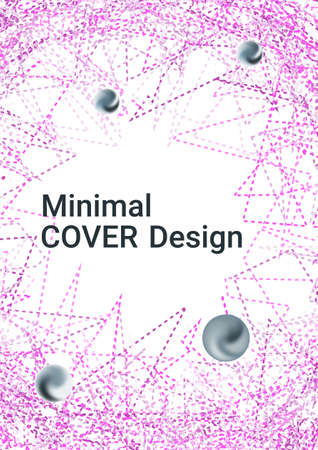 Minimum vector coverage. Modern design template.  Sound flyer to create trendy abstract cover, banner, poster, booklet.のイラスト素材