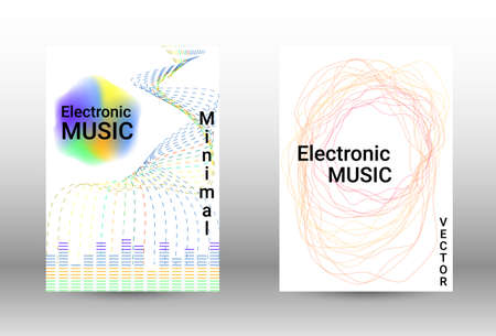 Modern abstract background.  A set of modern abstract covers. Musical covers your design, great design for any purposes.  Concept business vector.のイラスト素材