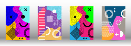 Modern abstract vector banner set. Trendy abstract vector illustration. Abstract elegant background. Creative vector banner illustration.のイラスト素材