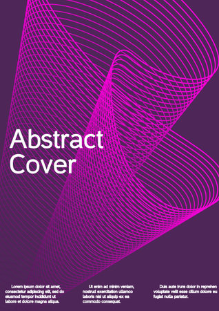 Modern design template. Creative background from abstract lines to create a fashionable abstract cover, banner, poster, booklet.のイラスト素材