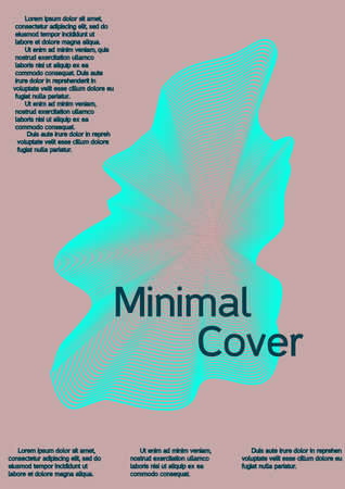 Modern abstract background. Modern design template. Future futuristic template with abstract current forms for banner design, poster, booklet, report, journal.のイラスト素材