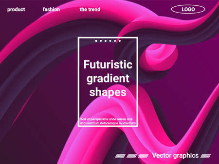 Futuristic abstract background. Abstract wave liquid shape. Website concept. Modern graphic texture. Vector 3d illustration.のイラスト素材