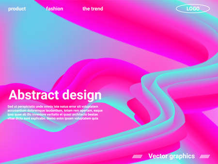 Futuristic abstract background. Abstract 3d cover with bright gradient. Creative vector concept. Abstract background with bright gradient and light effect.のイラスト素材