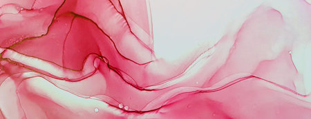 Woman alcohol ink.Gentle background for girl. A modern concept. Pink holiday parchment. Pink Fun...