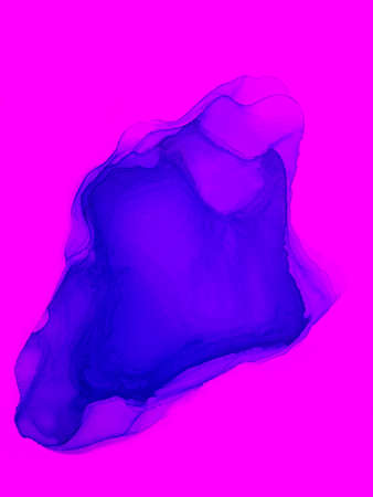 Blue alcohol ink. Magenta Dynamic Spooky. Bright pink abstraction for your design. Modern watercolor with marble effect.の写真素材