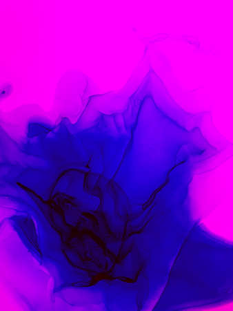 Blue alcohol ink. Magenta Dynamic Spooky.の写真素材