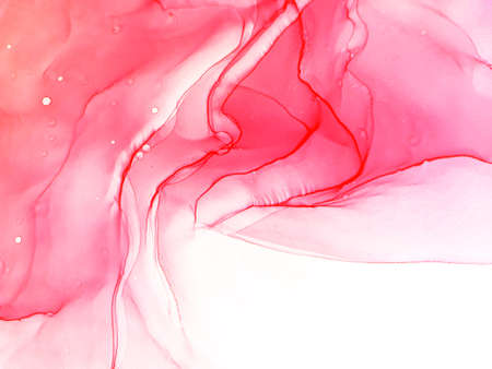 Woman alcohol ink.Gentle background for girl. A modern concept. Pink holiday parchment. Pink Fun Flow. Wine woman alcohol ink.の写真素材
