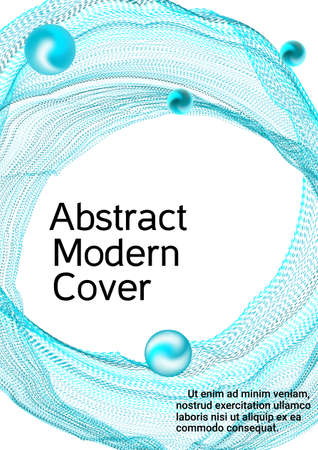 Artistic cover design. Modern abstract background. Creative background from abstract lines to create a fashionable abstract cover, banner, poster, booklet.のイラスト素材