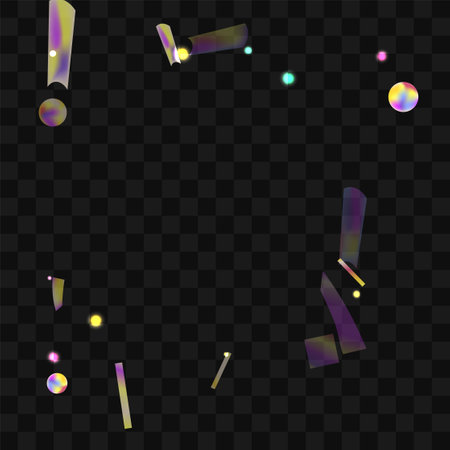Hologram Confetti. Great design for any purposes. Banner template. Blur background. Blurred concept. Colorful space background. Holiday, birthday.のイラスト素材