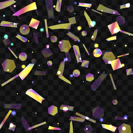 Hologram Confetti. Great design for any purposes. Banner template. Blur background. Blurred concept. Colorful space background. Holiday, birthday.のイラスト素材