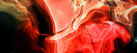 Alcohol ink on a black background. Abstract fluid texture. Elegant digital effect. Black watercolor...