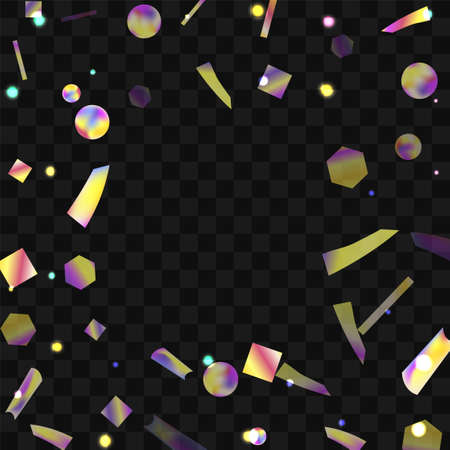 Hologram Confetti. Great design for any purposes. Banner template. Blur background. Blurred concept. Colorful space background. Holiday, birthday.のイラスト素材