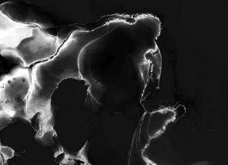 Banner. Abstract Effect. Vintage illustration with grayscale watercolor for decoration design.の写真素材