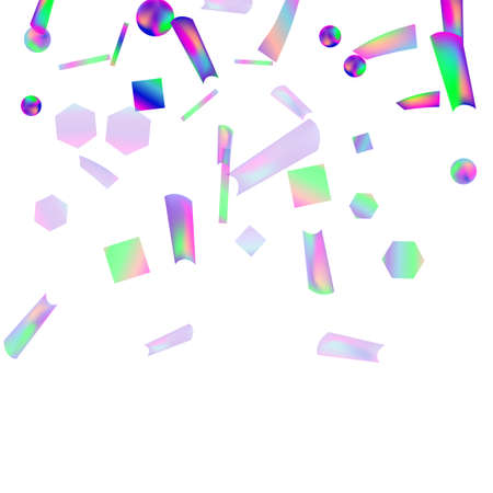 Hologram Confetti. Great design for any purposes. Banner template. Blur background. Blurred concept. Colorful space background. Holiday, birthday.のイラスト素材