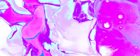 Alcohol ink. Beautiful cartoon background with a magical fairy tale design in blue, pink, blue...