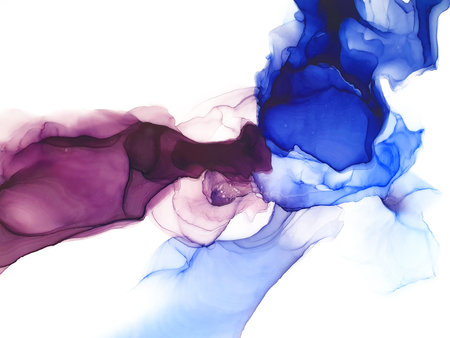 Alcohol ink. Banner. Abstract effect. Vintage illustration with watercolor in shades of blue for...