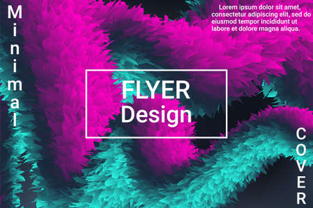 Abstract 3d cover with bright gradient. Abstract liquid fluid color shape. Futuristic concept. Modern graphic texture. vector 3d illustration.のイラスト素材