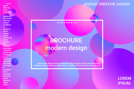 Ball shape gradients. Futuristic abstract background. Bright gradient. vector geometric illustration. Background picture with balls for banner, poster, cover design.のイラスト素材