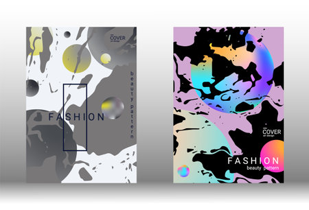 Modern design template. Creative vector backgrounds from fashionable shapes for creating a designer abstract cover, banner, poster, booklet. Vector illustration. EPS 10.のイラスト素材