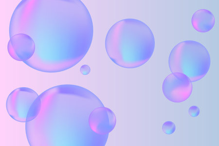 Modern realistic water bubbles, great design for any purposes.のイラスト素材