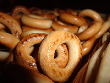 Sushki (drying), made from dough, snack for tea