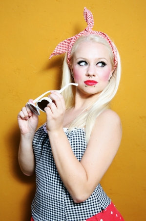 Pin up portraitの写真素材