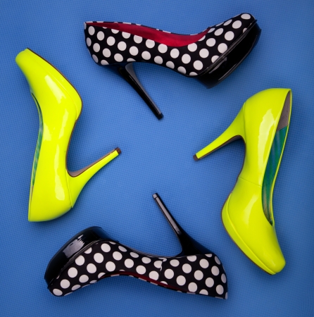 Colorful high heelsの写真素材